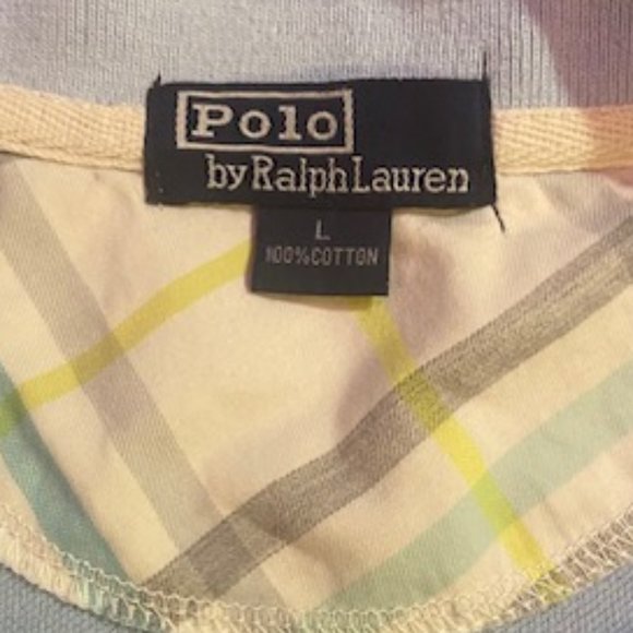 Baby Blue Polo By Ralph Lauren Shirt Size L - Picture 3 of 7
